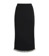 Simkhai Idina Embellished Knitted Pencil Skirt In Black