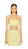 Simkhai Emberly Tube Top In Buttercream