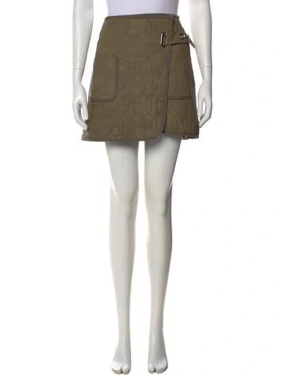 Pre-owned Simkhai Embroidered Accent Mini Skirt In Neutral