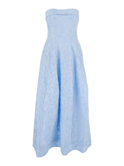 Simkhai Embroidered Cotton-blend Sleeveless Dress With Removable Straps In Purple