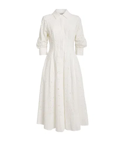 Simkhai Embroidered Floral Jazz Midi Dress In White