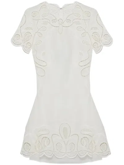 SIMKHAI EMBROIDERED MINI DRESS