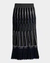 Simkhai Emerie Midi Skirt In Midnight Multi