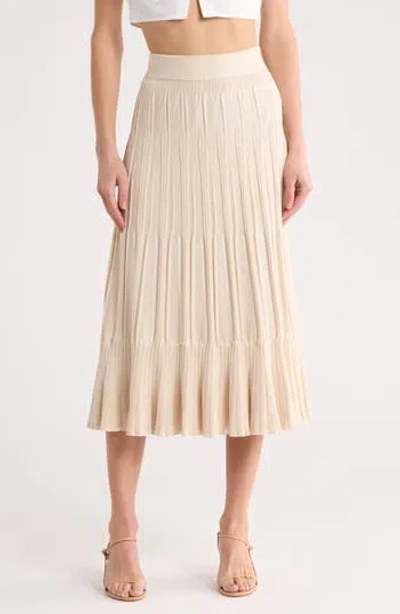 Simkhai Emerie Rib Knit Midi Skirt In Multi