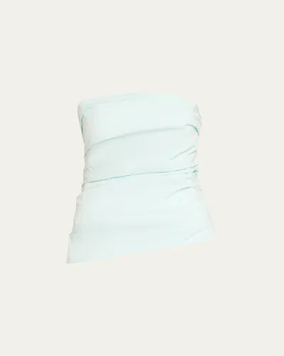 Simkhai Emerson Ruched Bustier In Blue