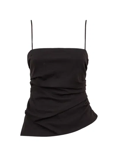 Simkhai Emerson Ruched Tank Top In Black