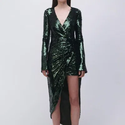 Simkhai Women's Emersyn Sequin Sheath Midi-dress In Green