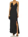Simkhai Inaya Halter Cover Up Maxi Dress In Black
