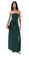 Simkhai Emma Bustier Gown Emerald In Green
