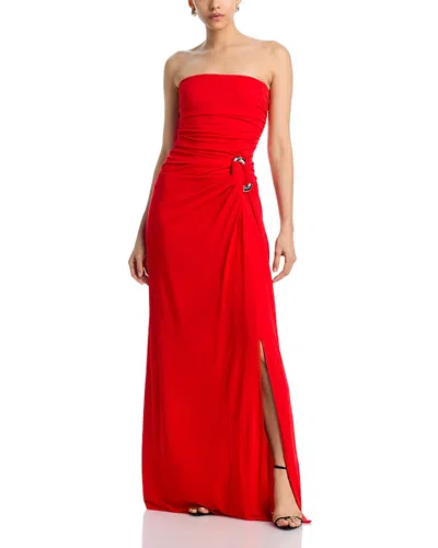 Simkhai Emma Bustier Gown In Fiery Red