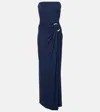 Simkhai Emma Draped Corset Gown In Blue