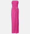 Simkhai Emma Gathered Jersey Maxi Dress In Pink