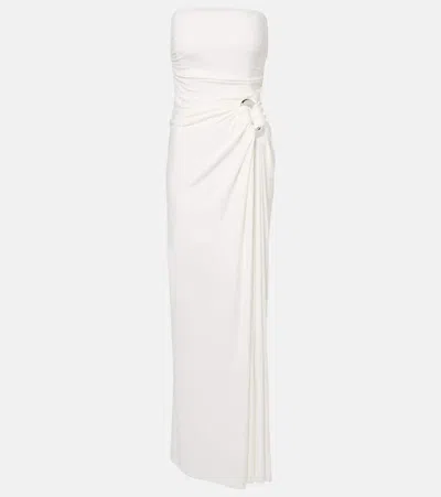Simkhai Emma Gathered Maxi Dress In White