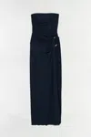 Simkhai Emma Strapless Jersey Gown In Midnight In Blue