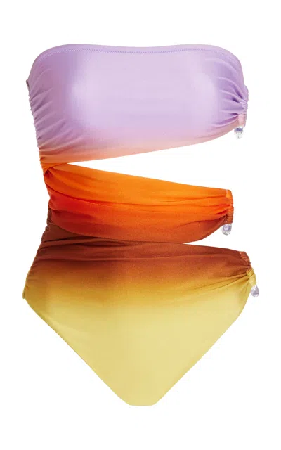 Simkhai Esmeralda Ring-detailed Cutout One-piece Swimsuit In Multi