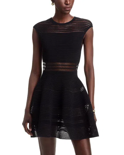 Simkhai Womens Black Sim Esri Sleeveless Sheer Woven Mini Dress