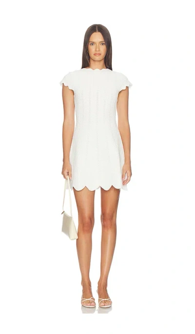 Simkhai Evalynn Short Sleeve Mini Dress In White