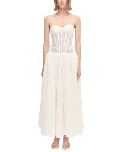 Simkhai Evangeline Bustier Midi Dress In Neutral