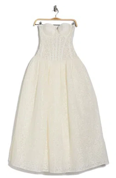 Simkhai Evangeline Satin-paneled Corded Lace Maxi Dress In White