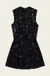 Simkhai Evelina Crystal-embellished Lace Mini Dress In Black