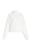 Simkhai Everli Cropped Cotton Faille Jacket In White