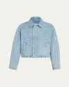 Simkhai Womens Regular-fit Everli Denim Jacket Del Mar In Del Mar