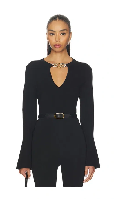 Simkhai Evren Long Sleeve Top In Black