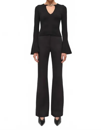 Simkhai Evren Wool Long Sleeve Top In Black