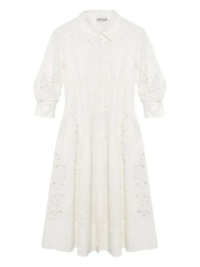 Simkhai Eyelet-embroidered Shirt Dress In White