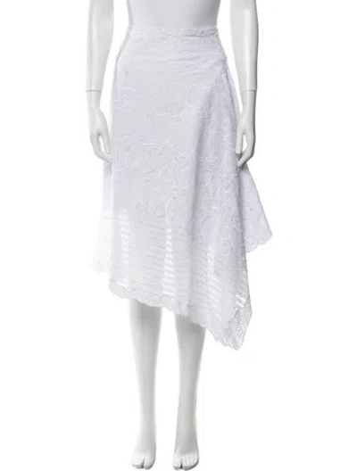 Pre-owned Simkhai Eyelet Trim Knee-length Skirt In White