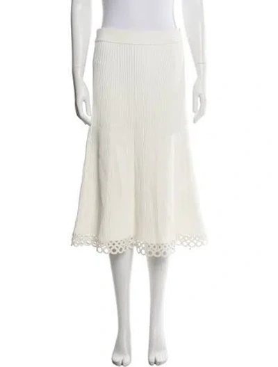 Pre-owned Simkhai Eyelet Trim Midi Length Skirt In Neutrals
