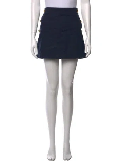 Pre-owned Simkhai Eyelet Trim Mini Skirt In Blue