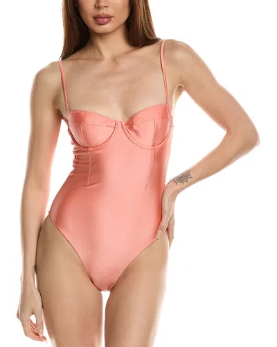 Simkhai Fara Bustier One-piece In Orange