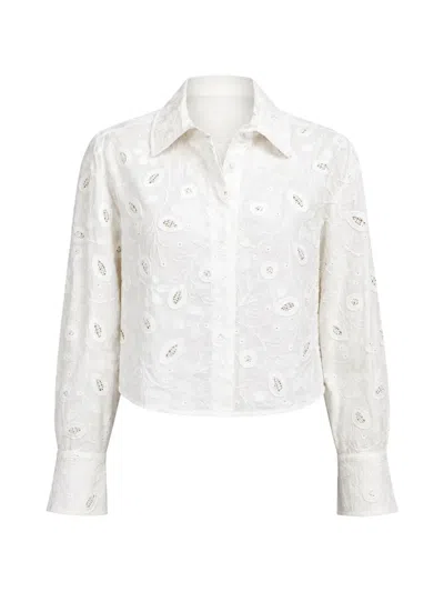 Simkhai Farlowe Broderie-anglaise Shirt In White