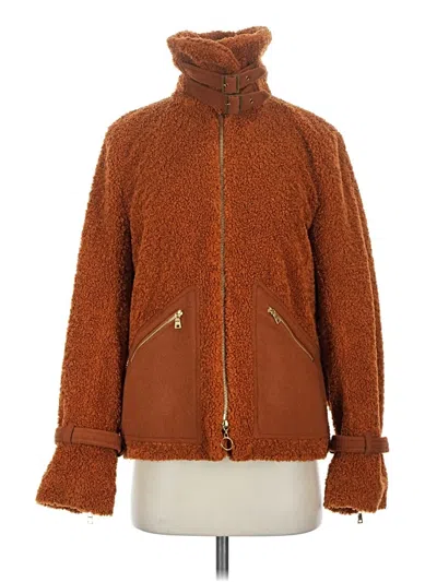 Pre-owned Simkhai Faux Fur Jacket In Brown