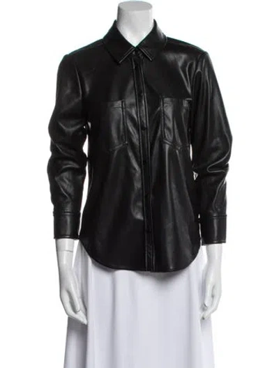 Pre-owned Simkhai Faux Leather Jacket In Black