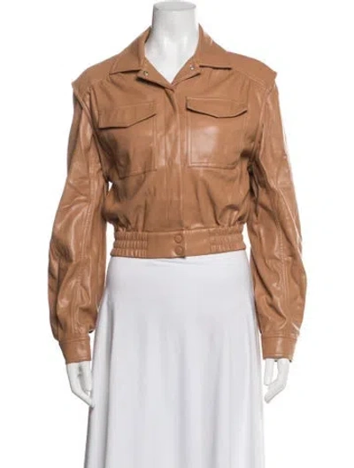Pre-owned Simkhai Faux Leather Jacket In Neutrals