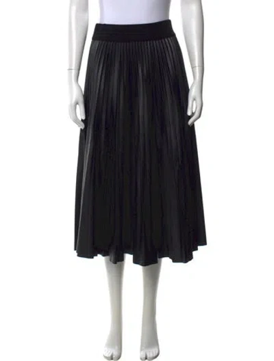 Pre-owned Simkhai Faux Leather Midi Length Skirt W/ Tags In Black