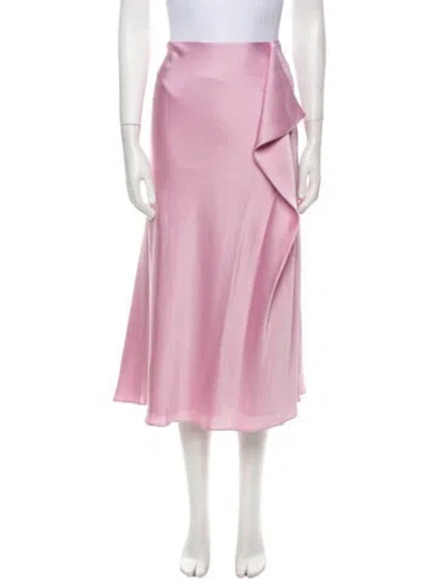 Pre-owned Simkhai Faux Leather Midi Length Skirt W/ Tags In Pink