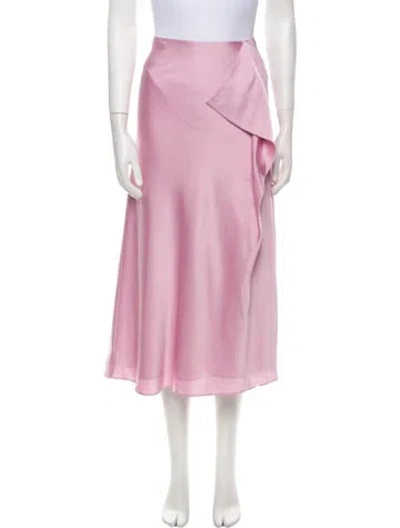 Pre-owned Simkhai Faux Leather Midi Length Skirt W/ Tags In Pink