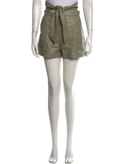 Pre-owned Simkhai Faux Leather Mini Shorts In Neutrals