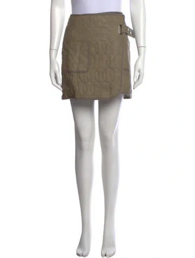 Pre-owned Simkhai Faux Leather Mini Skirt In Neutrals