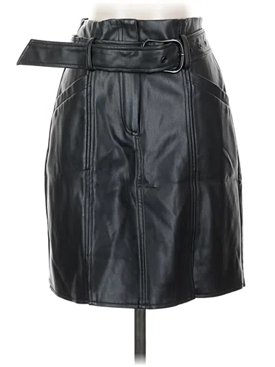 Pre-owned Simkhai Faux Leather Skirt In Black