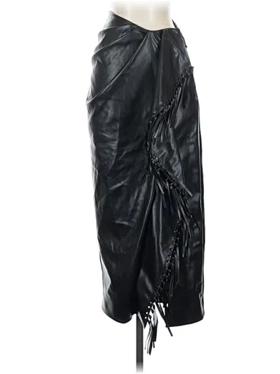Pre-owned Simkhai Faux Leather Skirt In Black