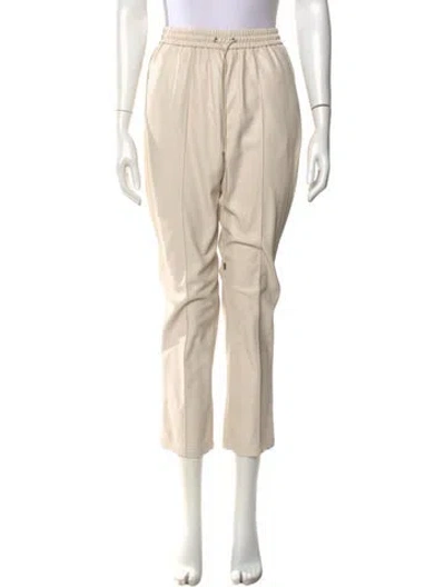 Pre-owned Simkhai Faux Leather Straight Leg Pants In Neutral