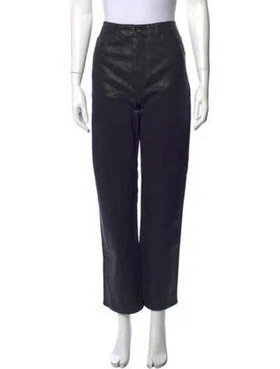 Pre-owned Simkhai Faux Leather Straight Leg Pants W/ Tags In Black