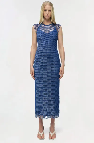 Simkhai Faylen Knit Midi Dress In Royal Blue