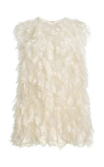 Simkhai Fei Feather-embellished Top In Neutral