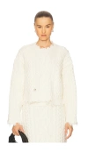 Simkhai Feliz Cropped Sweater In White