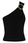 Simkhai One-shoulder Ribbed Top In Black
